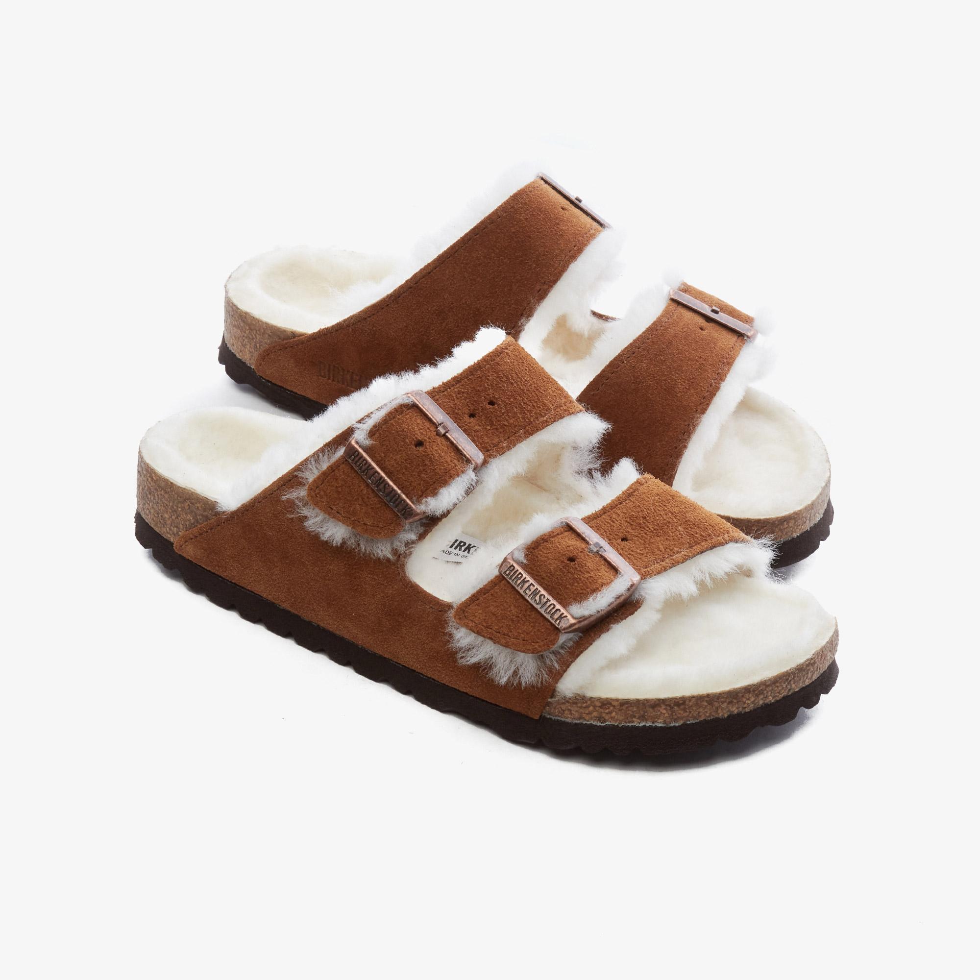 Birkenstock Kahverengi Unisex Çift Bantlı Süet Terlik