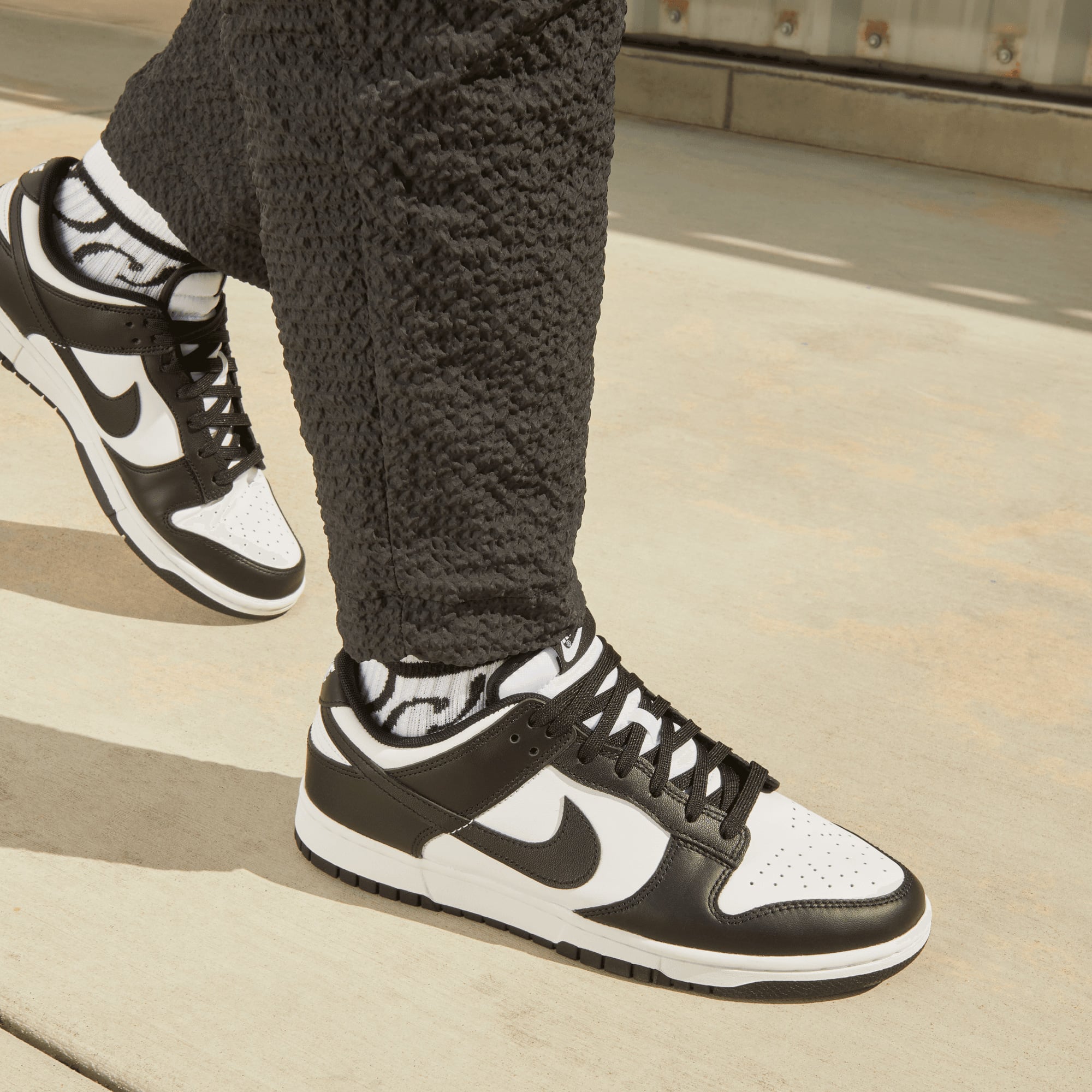 Nike Dunk Low Retro Panda Unisex Siyah - Beyaz Spor Ayakkabı - Görsel 12