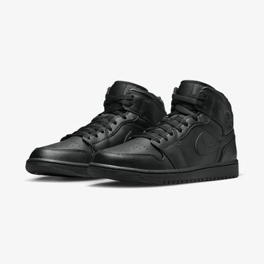  Jordan Air 1 Mid Erkek Siyah Spor Ayakkabı