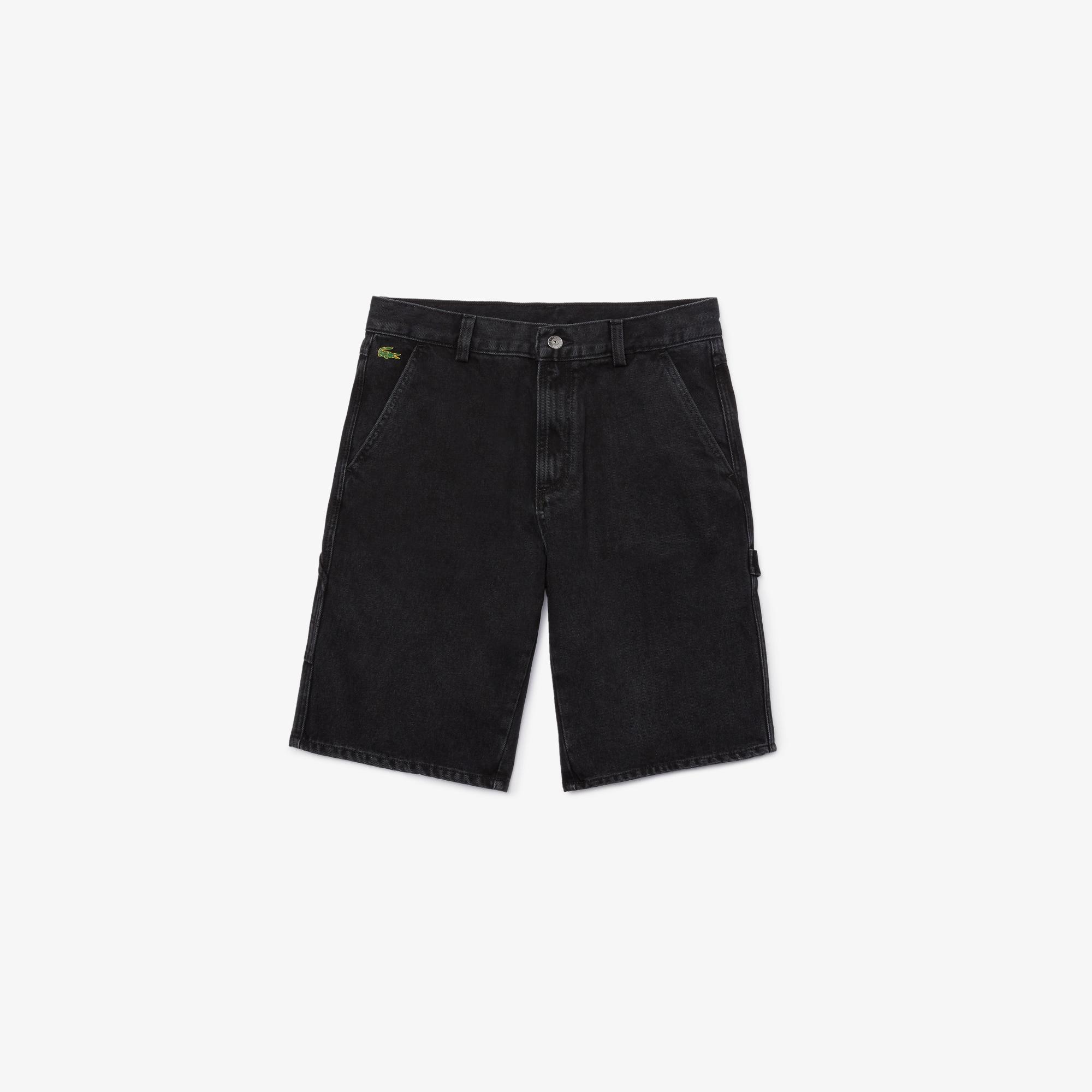 Lacoste L!ve Erkek Siyah Denim Bermuda Şort