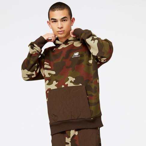 New Balance Athletics Camo Fleece Erkek Kahverengi Sweatshirt