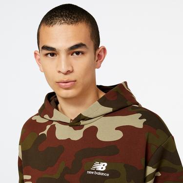  New Balance Athletics Camo Fleece Erkek Kahverengi Sweatshirt