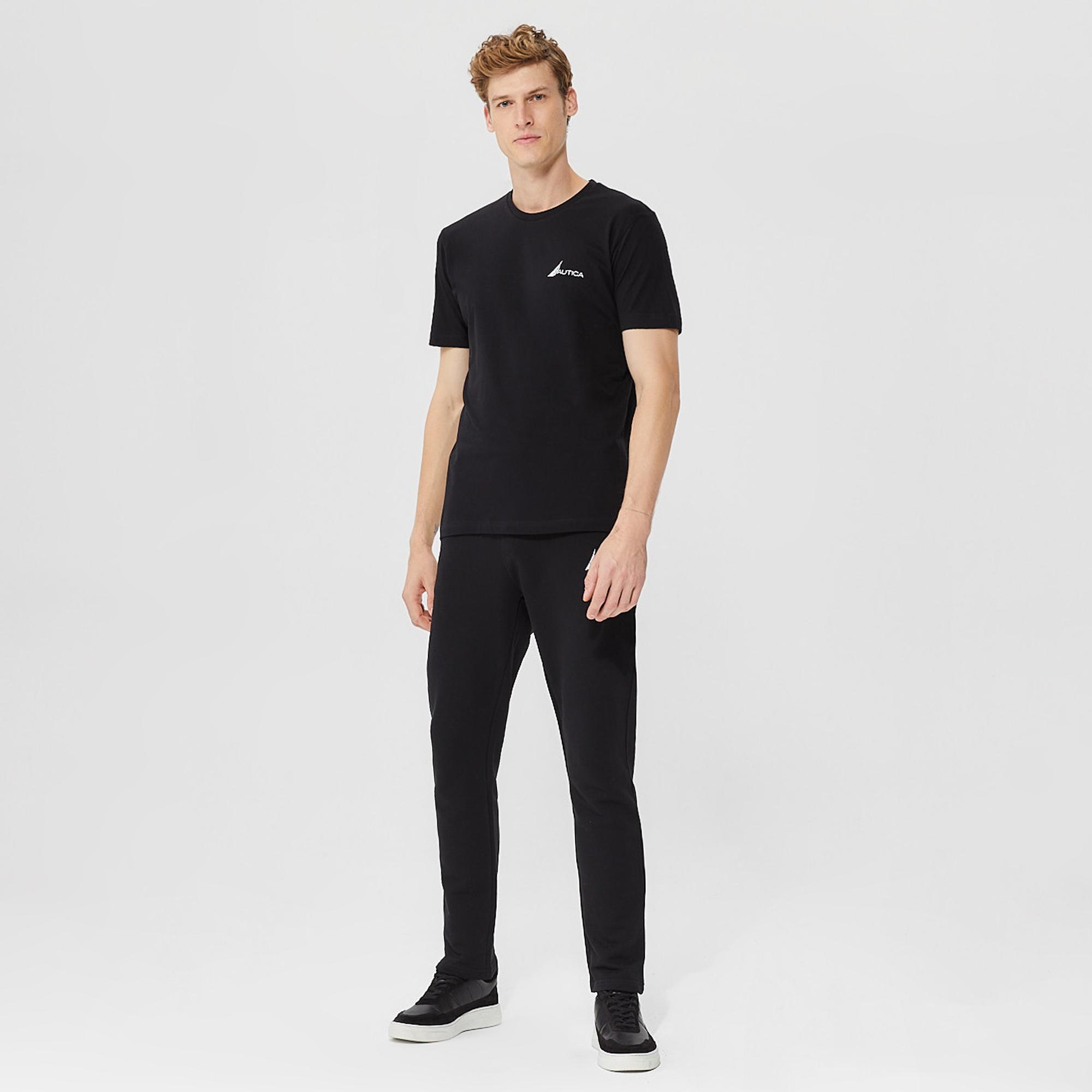 Nautica Erkek Siyah Standart Fit T-Shirt