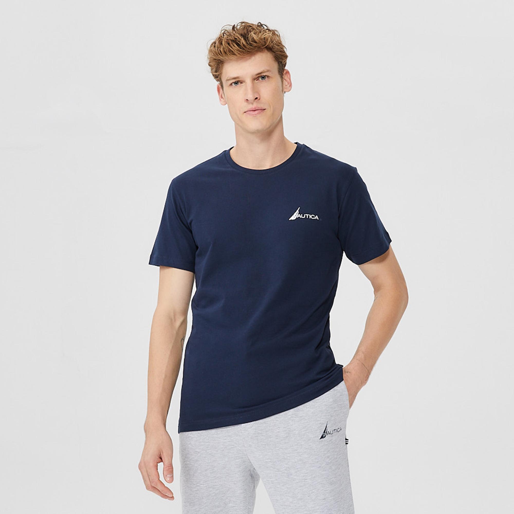 Nautica Erkek Lacivert Standart Fit T-Shirt