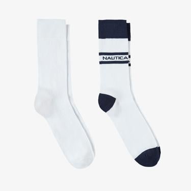  Nautica Erkek Beyaz 2Li Çorap