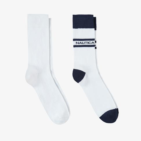  Nautica Erkek Beyaz 2Li Çorap
