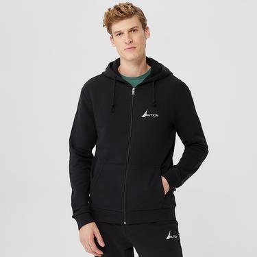  Nautica Erkek Siyah Standart Fit Sweatshirt