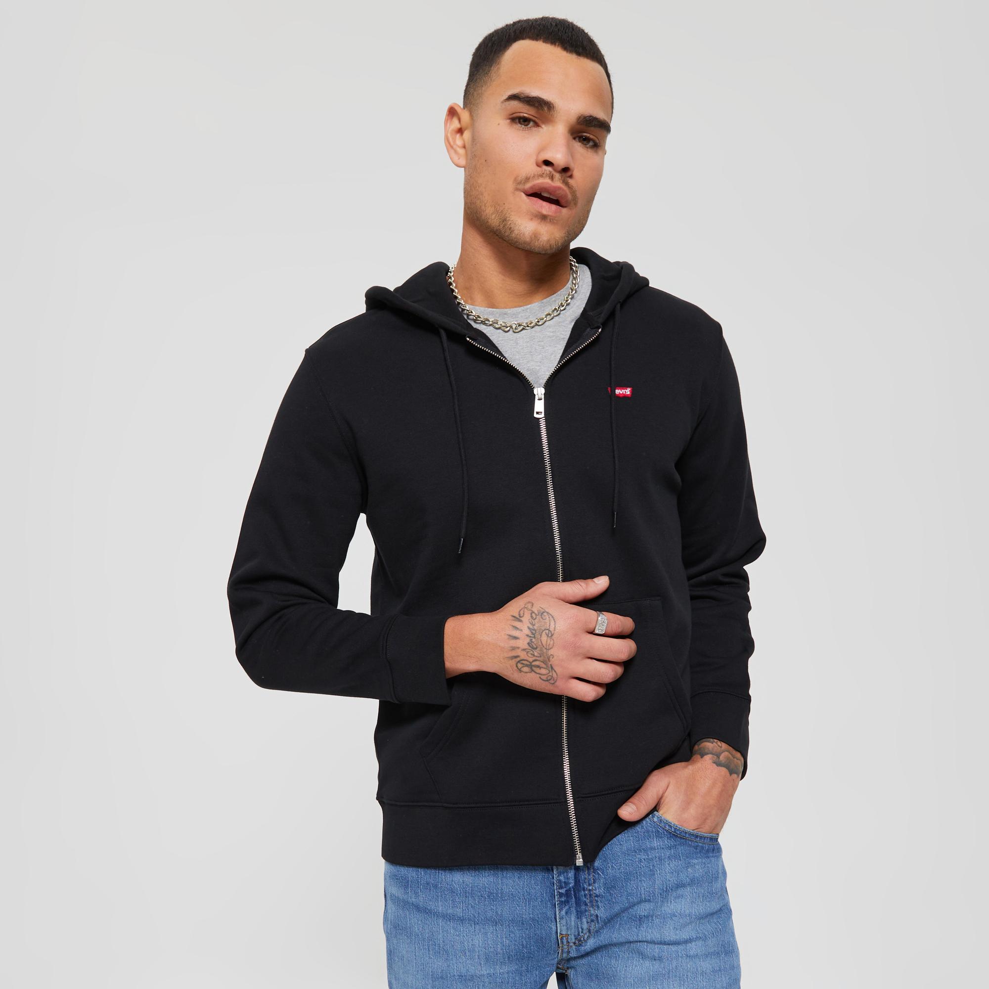 Levi's Core Zip Up 1 Graphic Erkek Siyah Sweatshirt