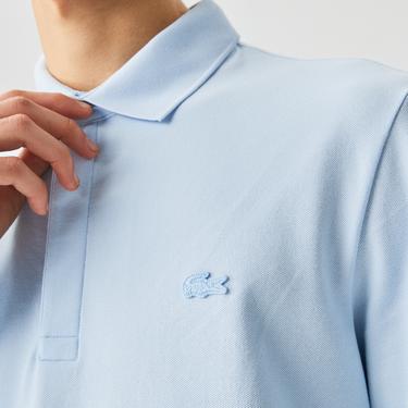  Erkek Regular Fit Uzun Kollu Mavi Paris Polo