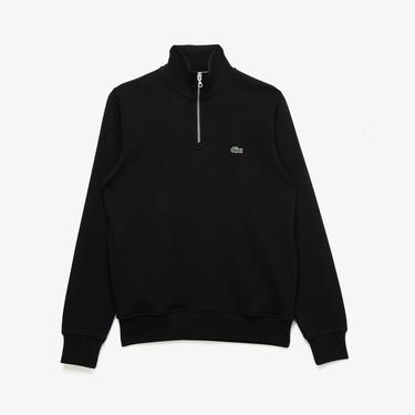  Lacoste Erkek Classic Fit Fermuarlı Siyah Sweatshirt