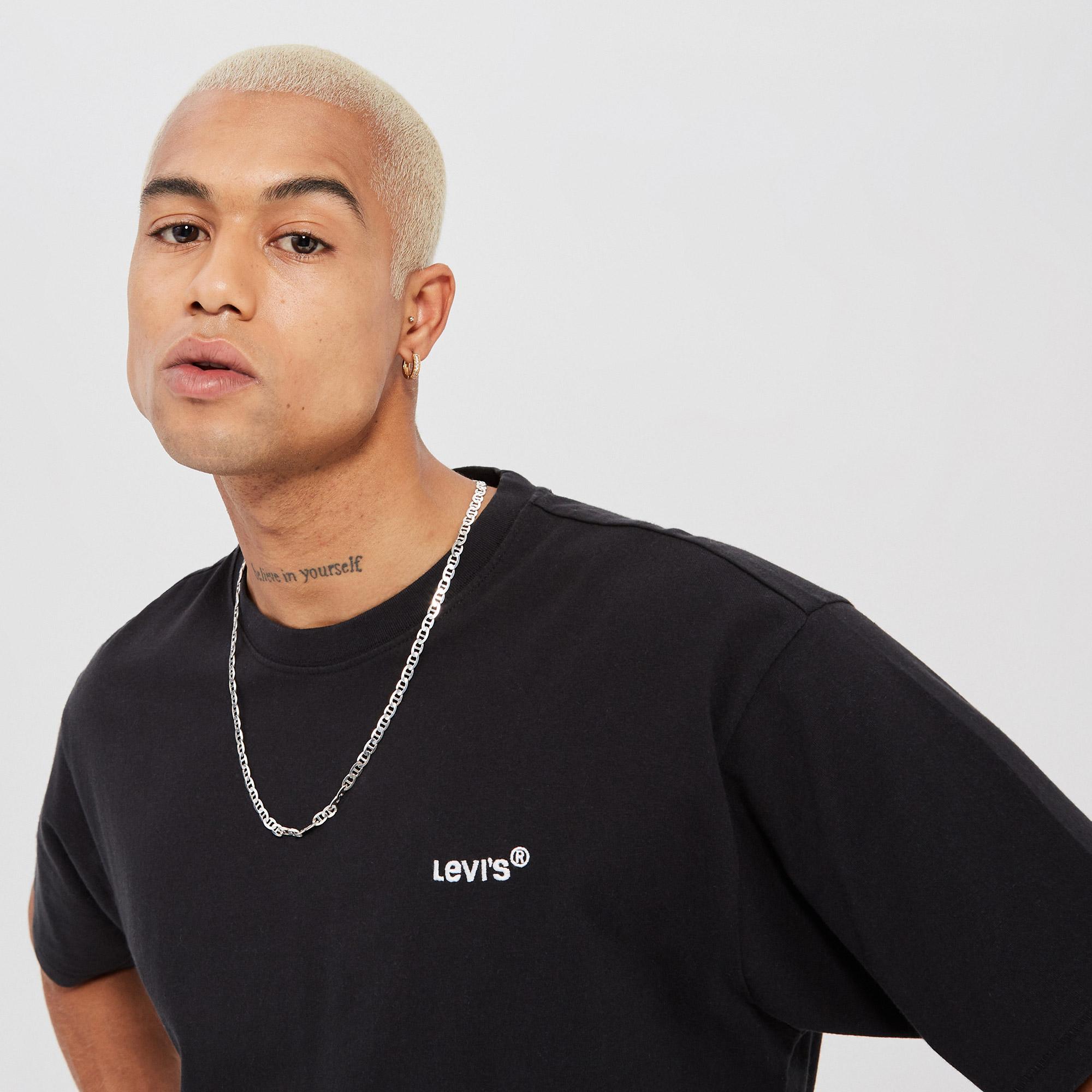 Levi's Red Tab Vintage Light Mist Heather Erkek Siyah T-Shirt