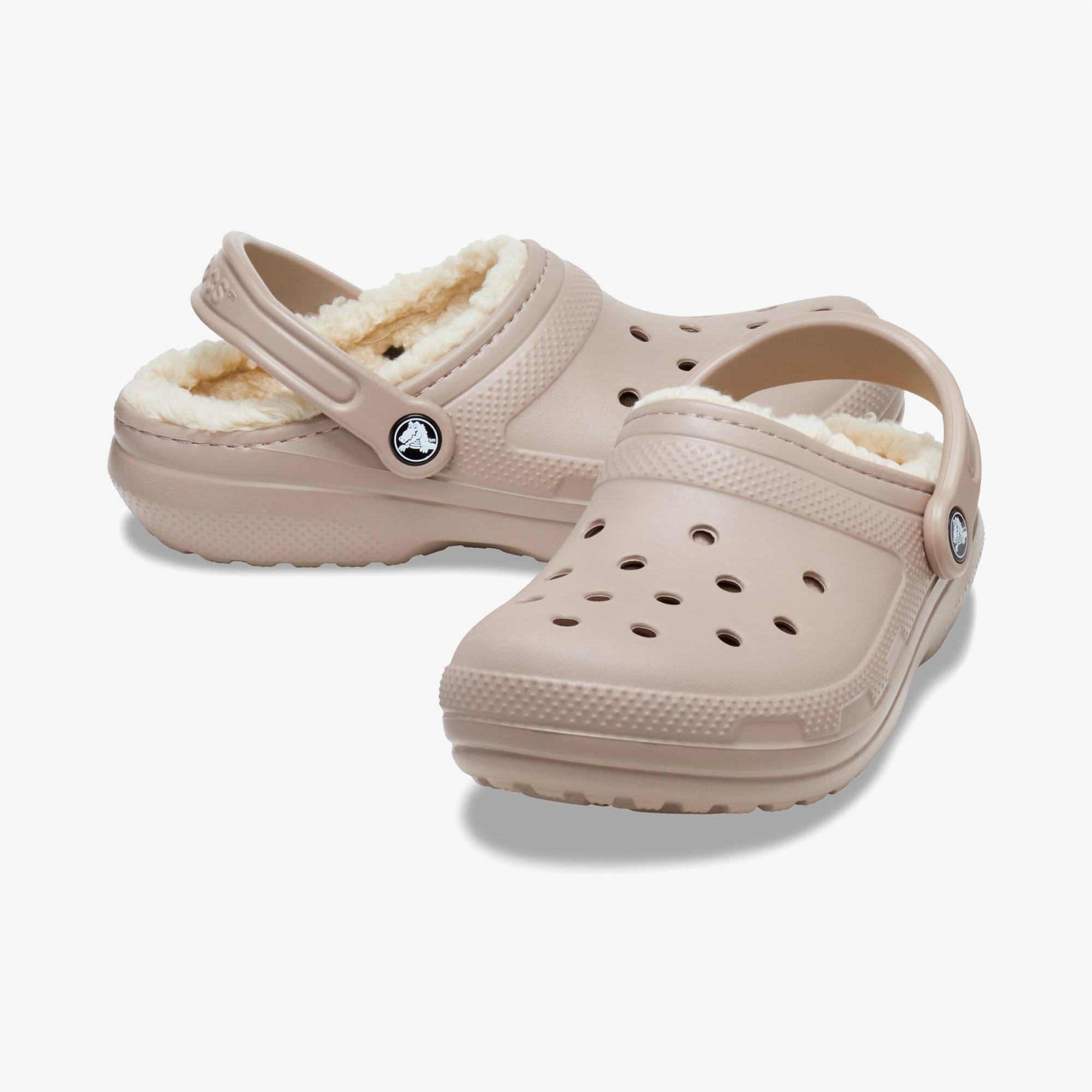 Crocs Classic Lined Clog Unisex Bej Terlik