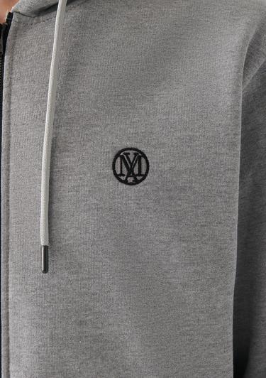 Mavi Mavi Logolu Kapüşonlu Fermuarlı Gri Sweatshirt 066979-34686