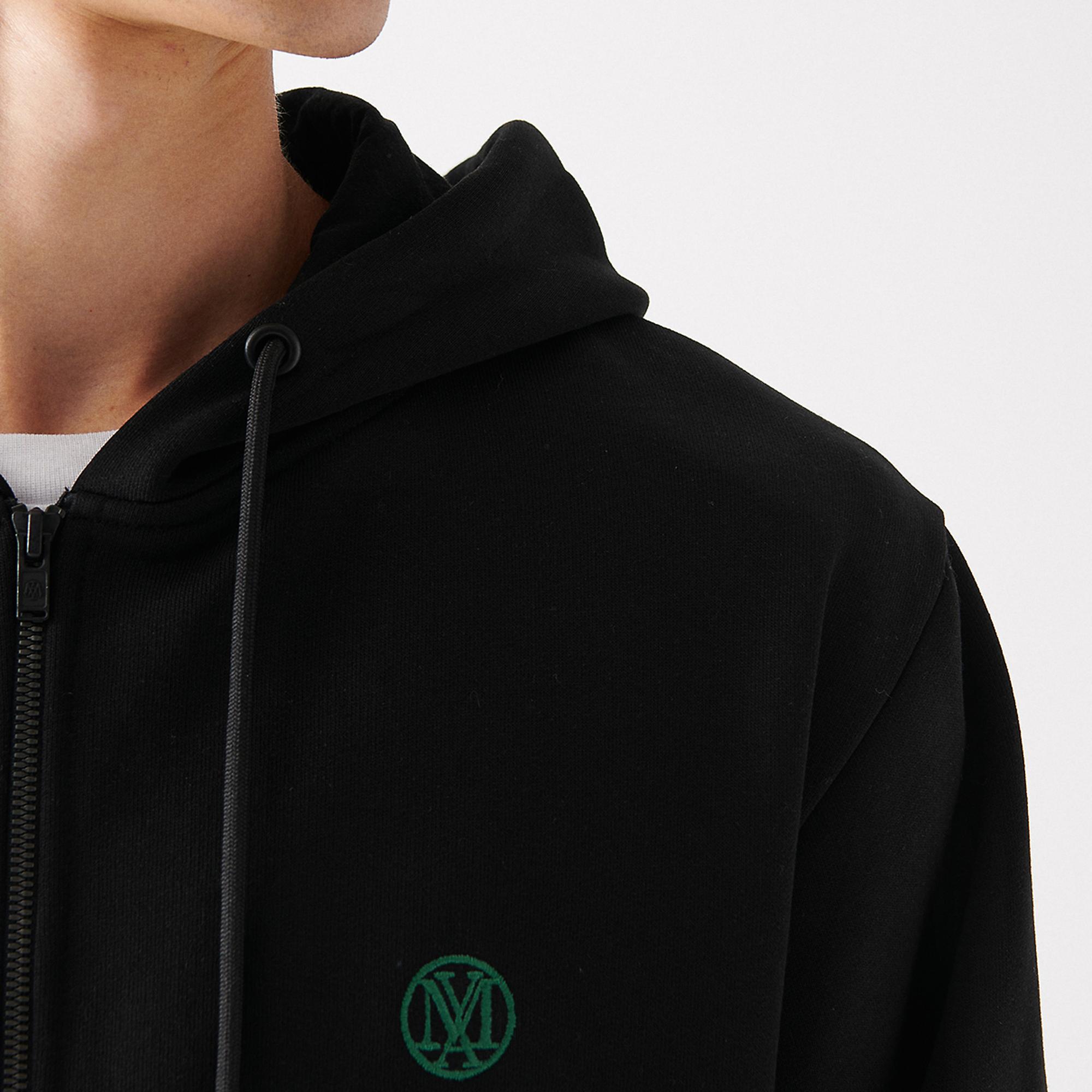 Mavi Mavi Logolu Kapüşonlu Fermuarlı Siyah Sweatshirt 066979-900