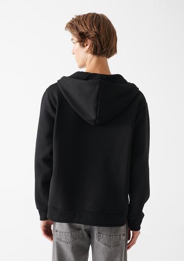  Mavi Mavi Logolu Kapüşonlu Fermuarlı Siyah Sweatshirt 066979-900