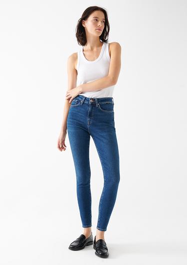  Mavi Serenay Gold Shape Koyu Mavi Jean Pantolon 100980-33687