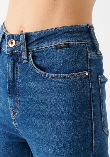  Mavi Serenay Gold Shape Koyu Mavi Jean Pantolon 100980-33687