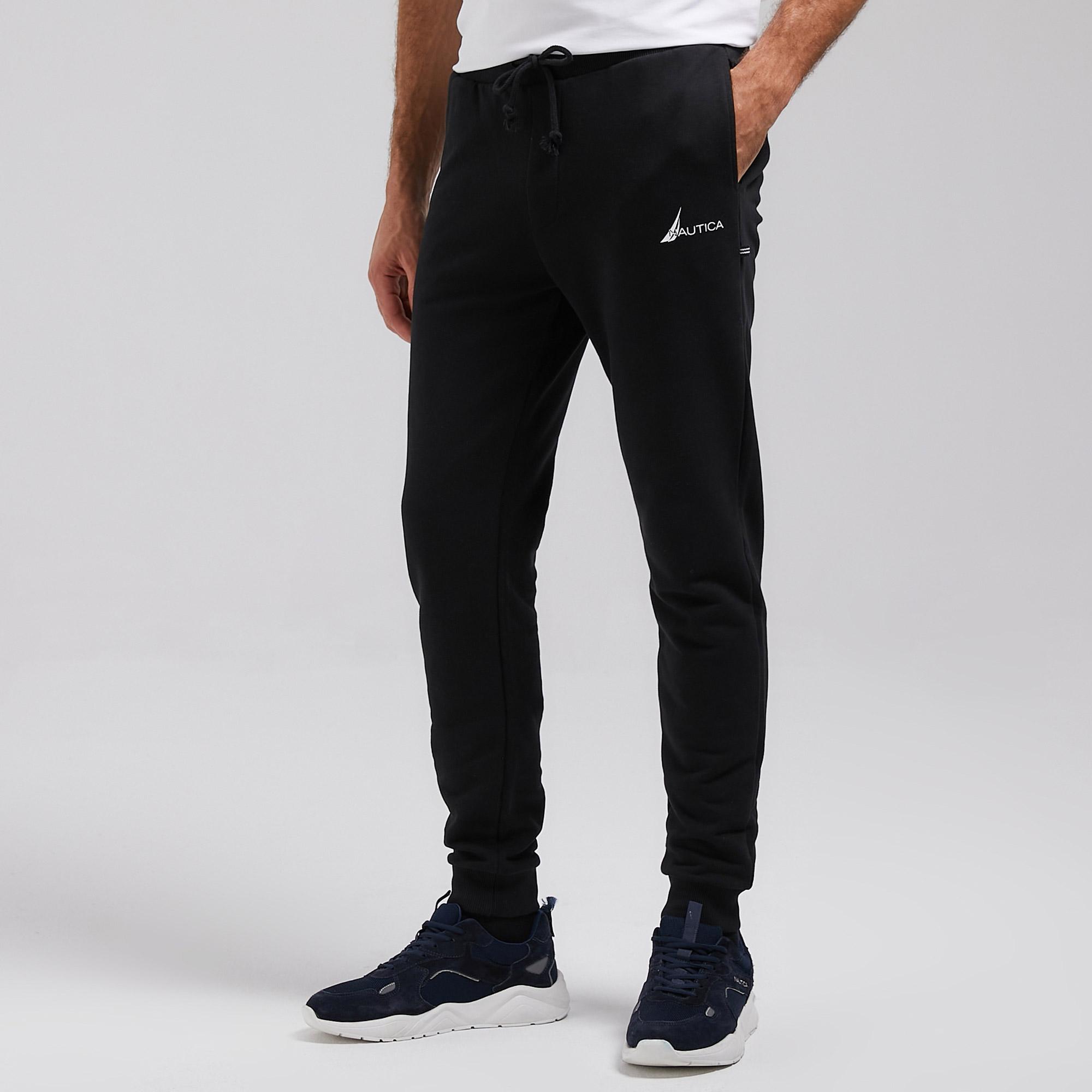 Nautica Erkek Siyah Standart Fit Eşofman Altı