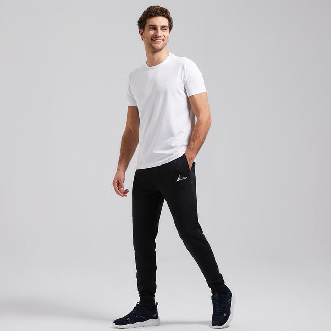  Nautica Erkek Siyah Standart Fit Eşofman Altı