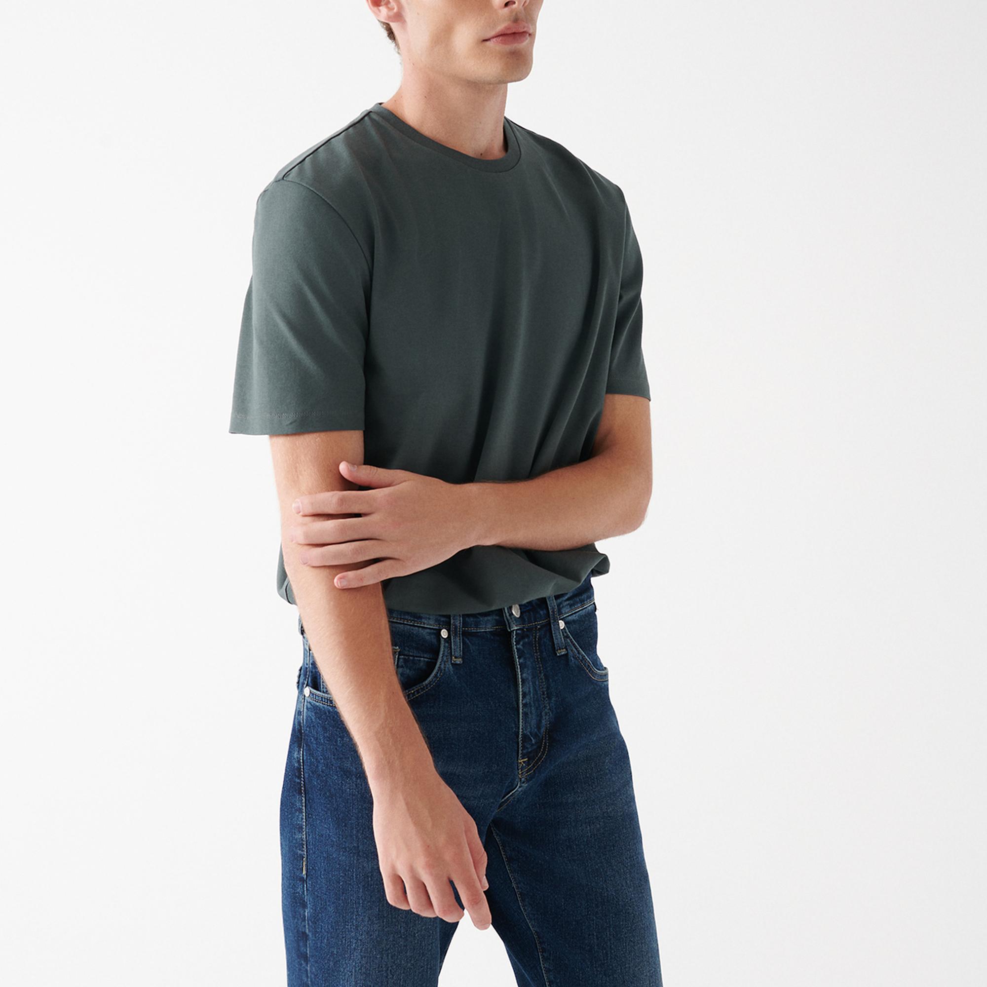 Mavi Petrol Yeşili Basic Tişört Regular Fit / Normal Kesim 0610252-71598