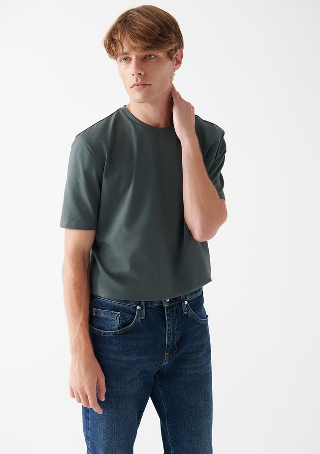  Mavi Petrol Yeşili Basic Tişört Regular Fit / Normal Kesim 0610252-71598