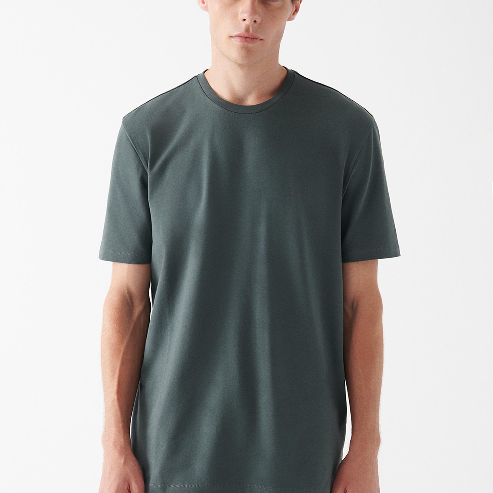 Mavi Petrol Yeşili Basic Tişört Regular Fit / Normal Kesim 0610252-71598