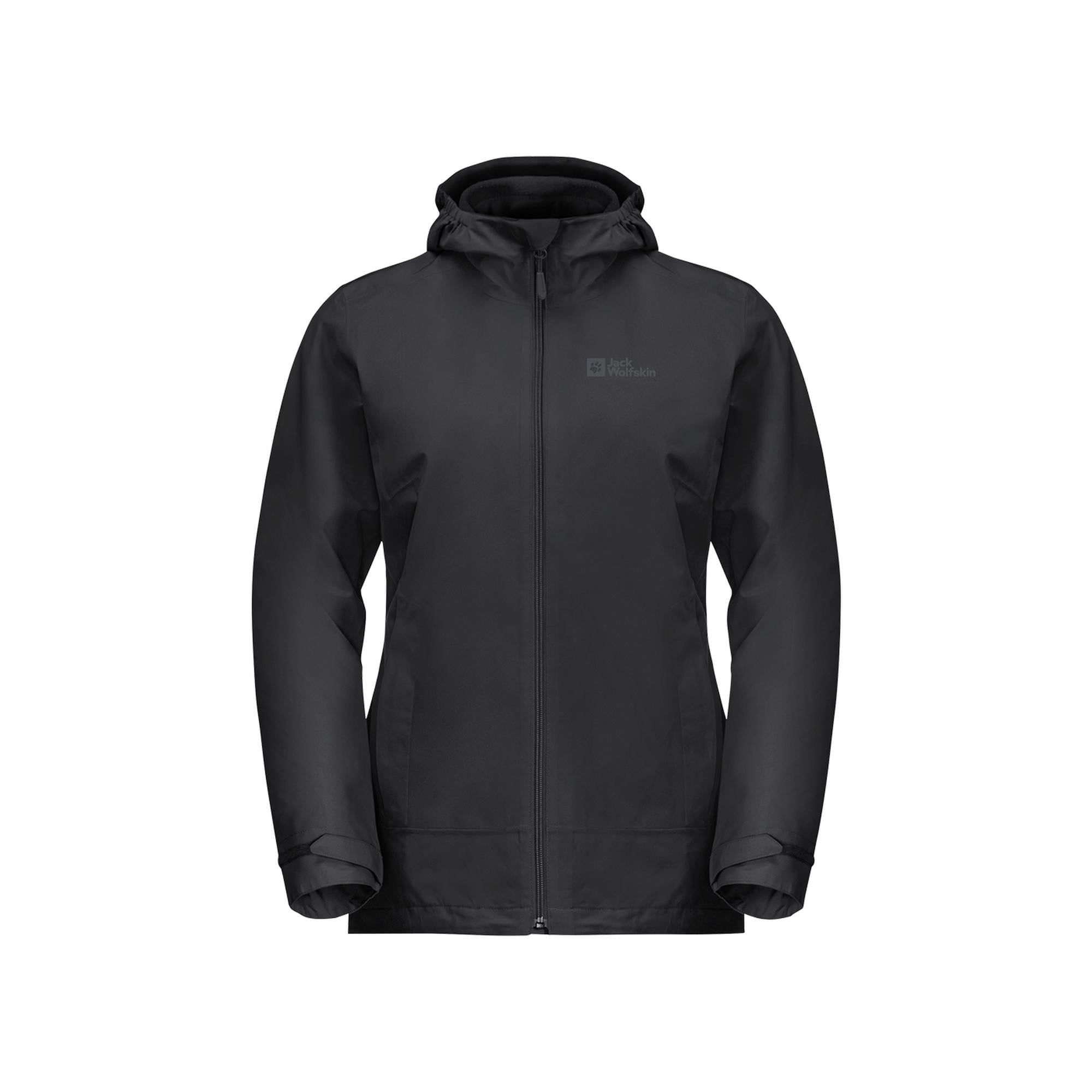 Jack Wolfskin Moonrise 3in1 Kadın Siyah Outdoor Ceketi