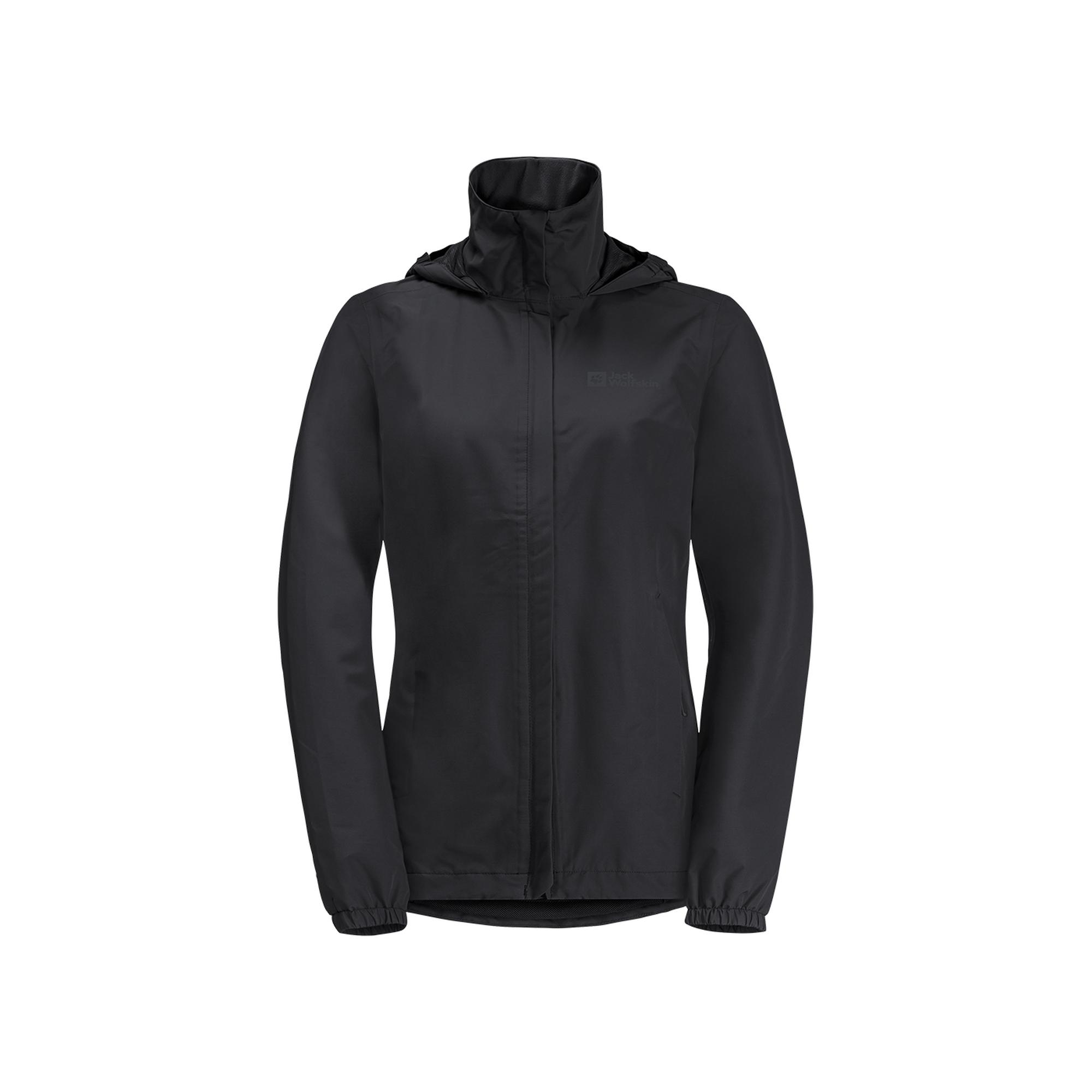 Jack Wolfskin Stormy Point 2l Kadın Siyah Outdoor Ceketi