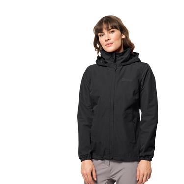  Jack Wolfskin Stormy Point 2l Kadın Siyah Outdoor Ceketi