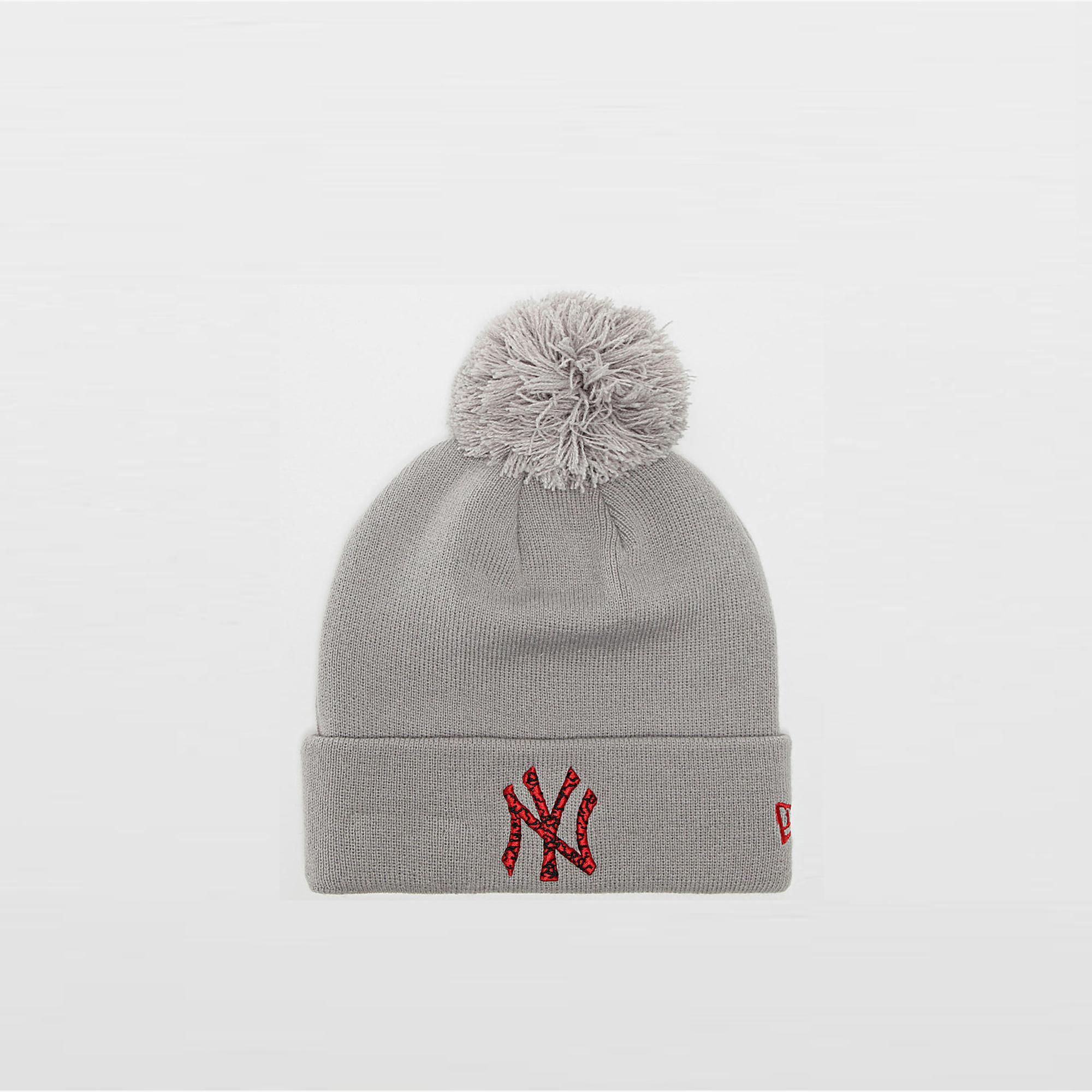 New Era Bonnet Bobble New York Yankees Kadın Gri Bere