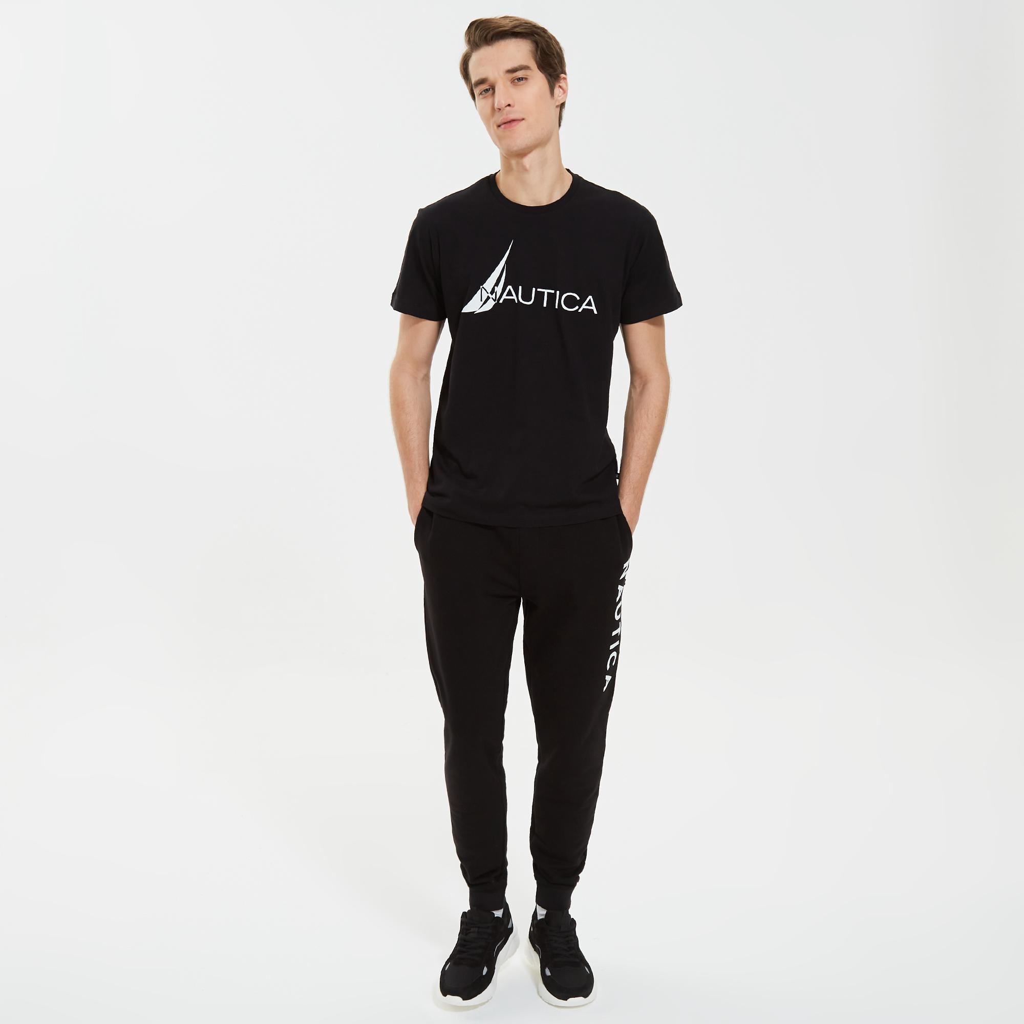 Nautica Erkek Siyah Standart Fit Eşofman Altı