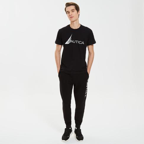  Nautica Erkek Siyah Standart Fit Eşofman Altı