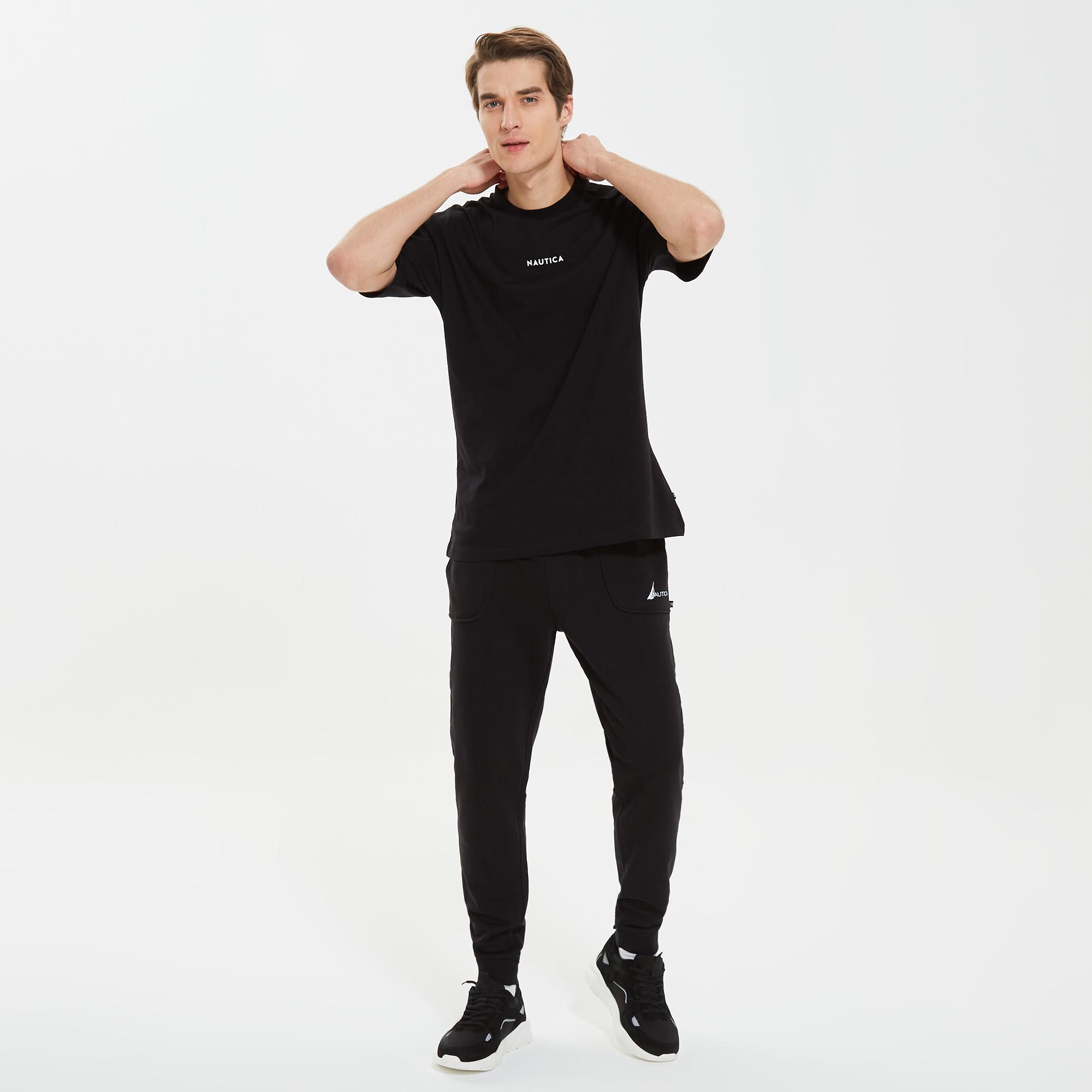 Nautica Erkek Siyah Oversize T-Shirt