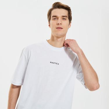  Nautica Erkek Beyaz Oversize T-Shirt