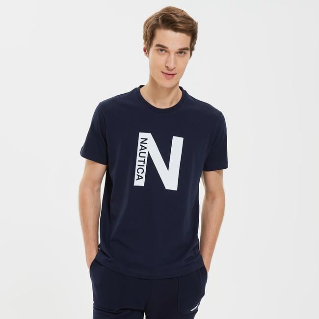  Nautica Erkek Lacivert Standart Fit T-Shirt