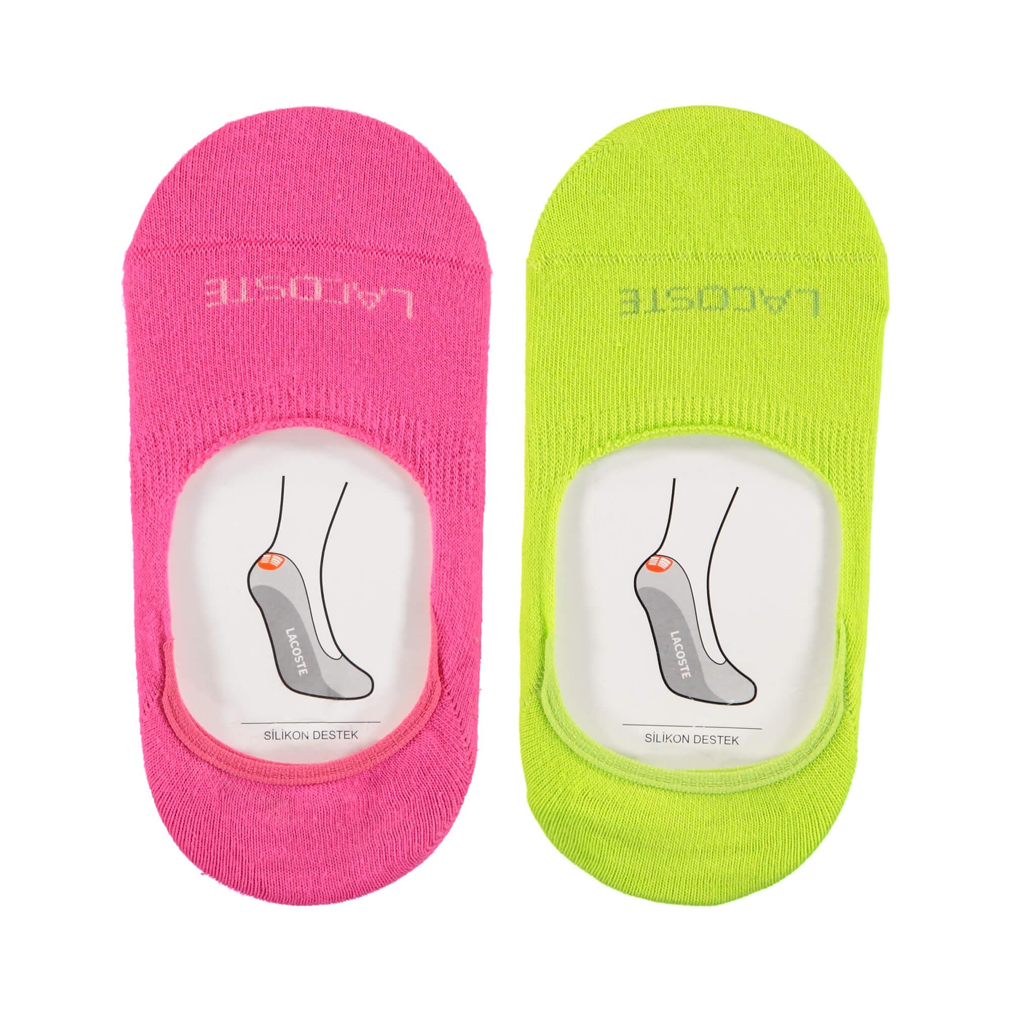 Lacoste Unisex Babet Renk Bloklu Koyu Pembe Çorap