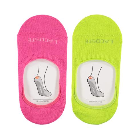  Lacoste Unisex Babet Renk Bloklu Koyu Pembe Çorap