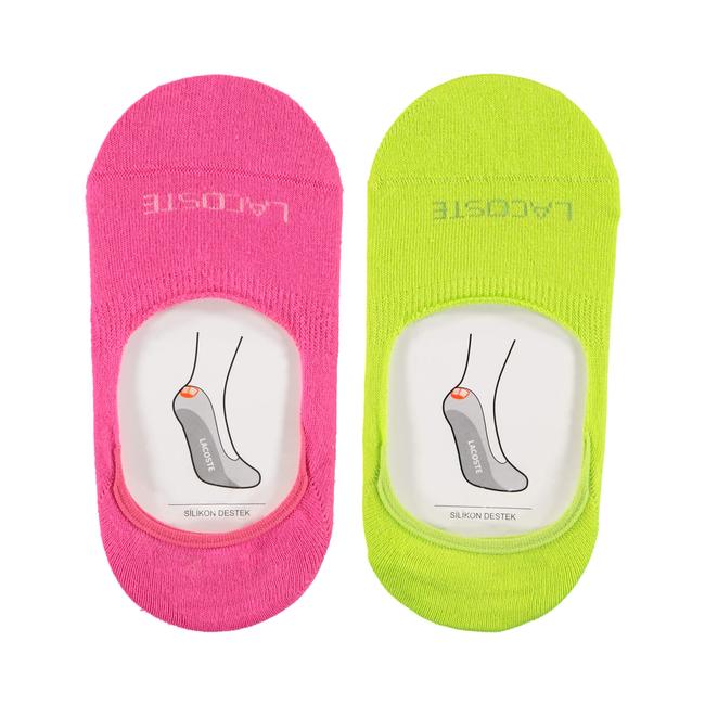  Lacoste Unisex Babet Renk Bloklu Koyu Pembe Çorap