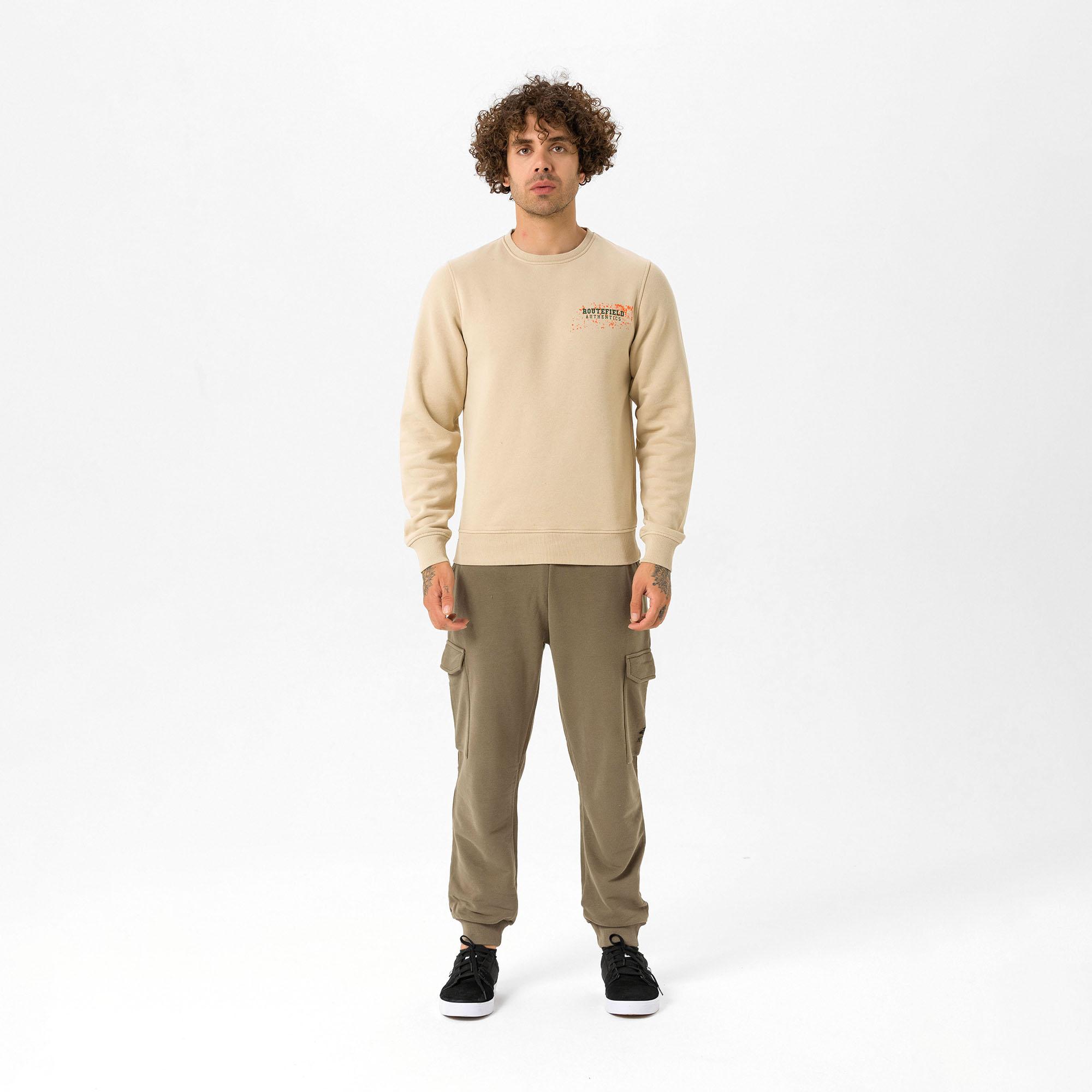 Routefield Hide Erkek Kahverengi Sweatshirt