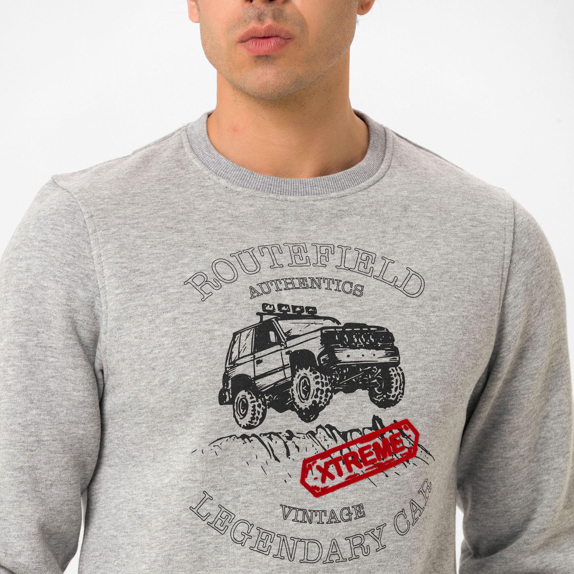 Routefield Huge Erkek Gri Sweatshirt