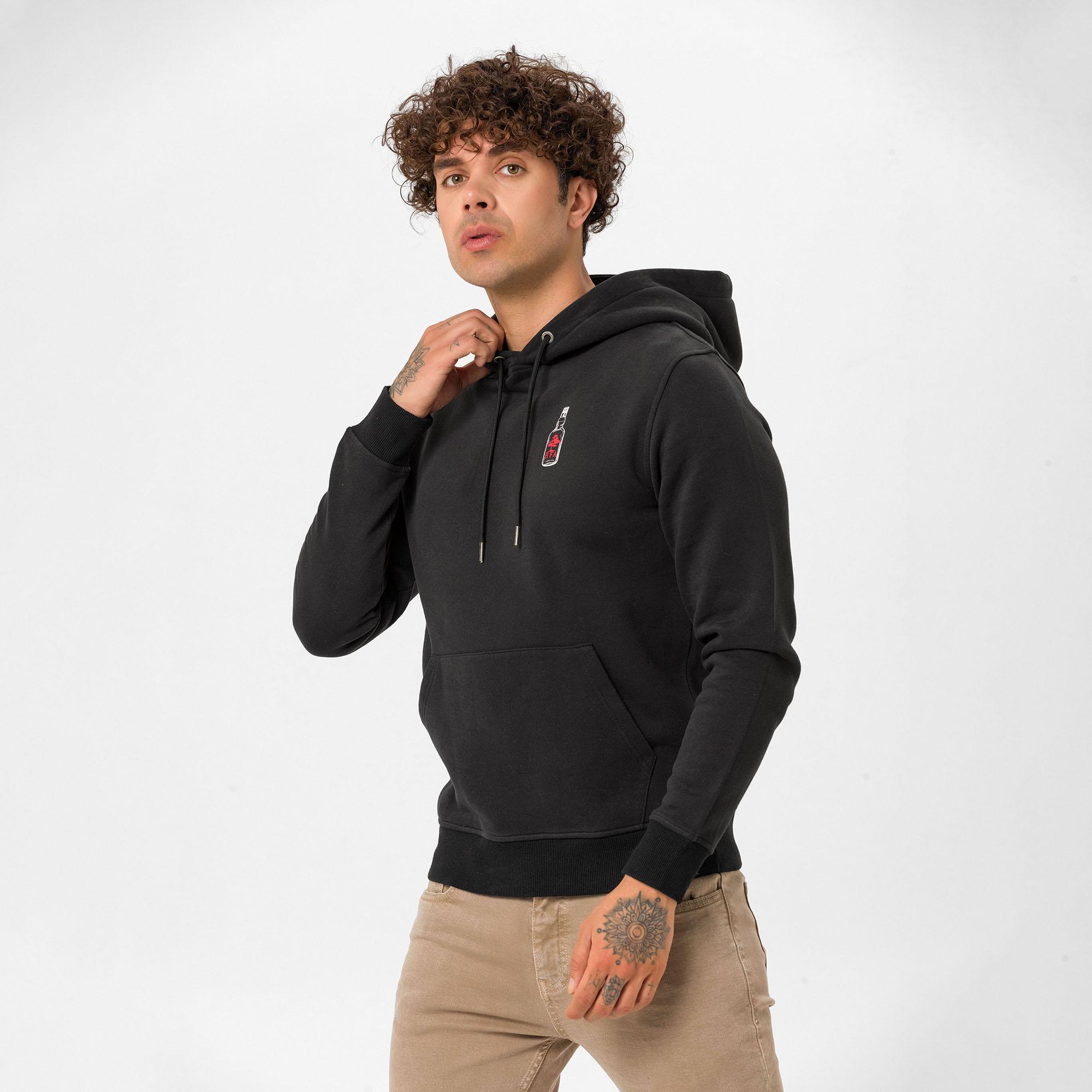 Routefield Heady Erkek Siyah Sweatshirt