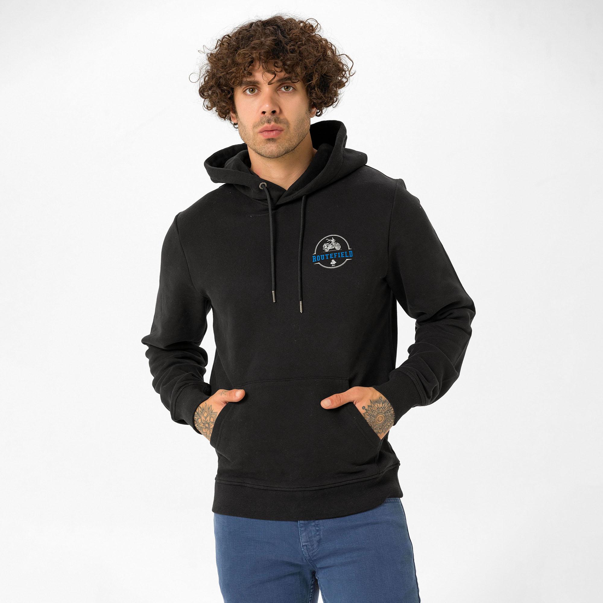 Routefield House Erkek Siyah Sweatshirt