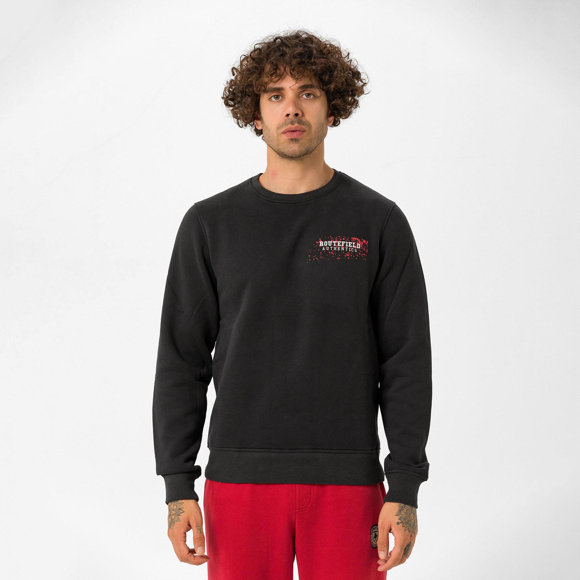 Routefield Hide Erkek Siyah Sweatshirt