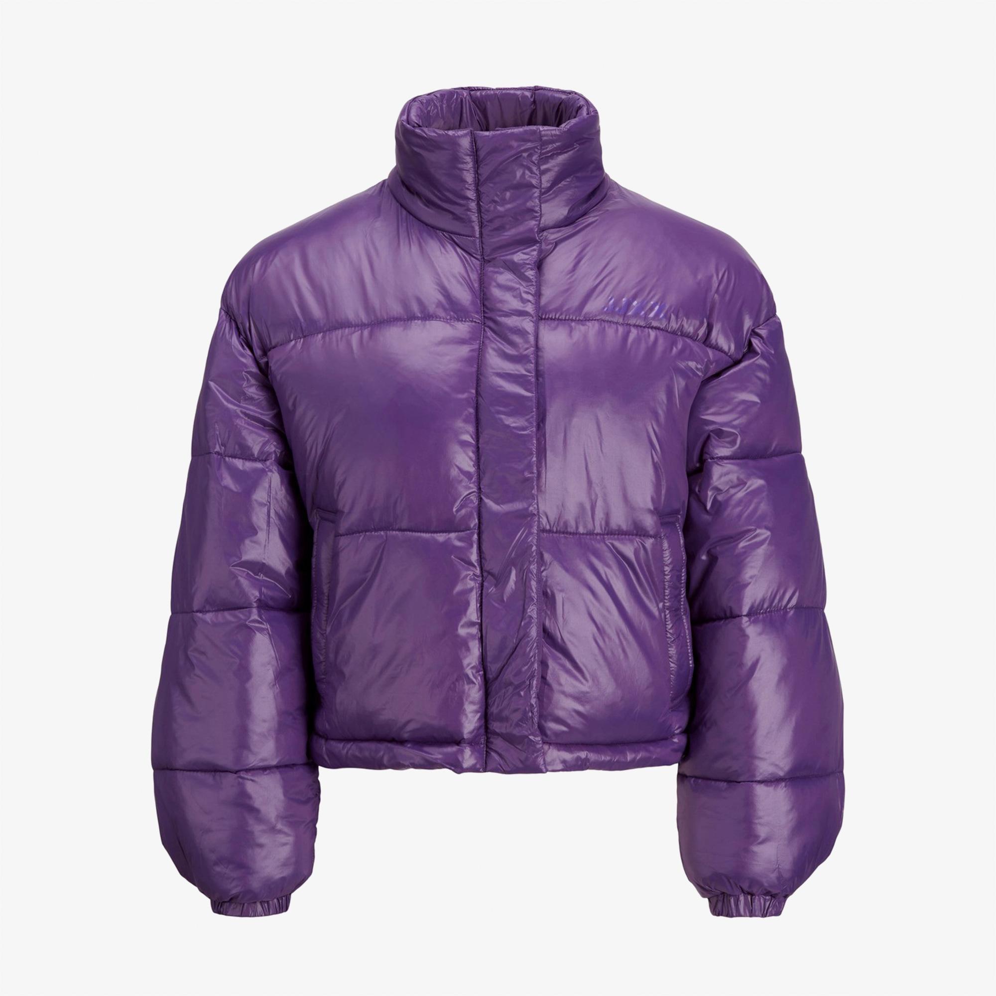 Jack & Jones Jxbeany Shine Puffer Kadın Mor Mont