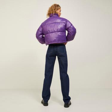  Jack & Jones Jxbeany Shine Puffer Kadın Mor Mont
