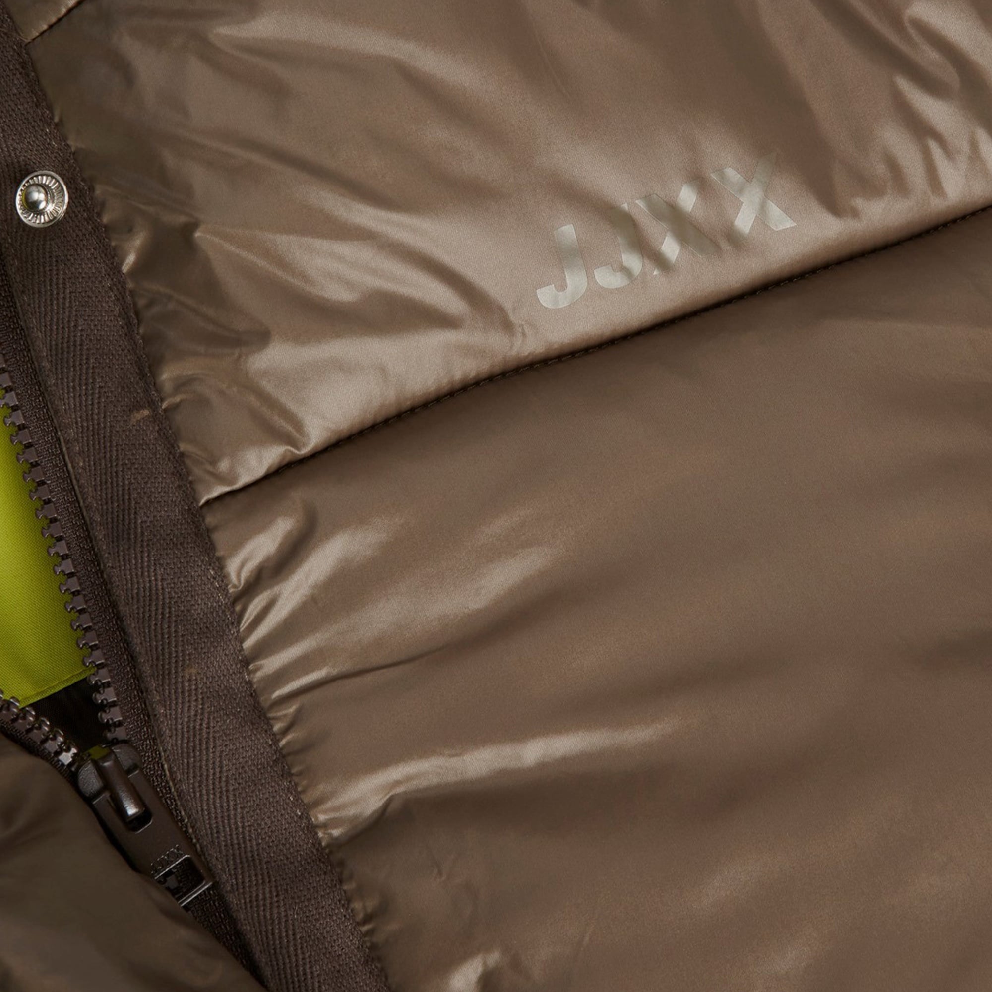 Jack & Jones Jxbeany Shine Puffer Kadın Kahverengi Mont