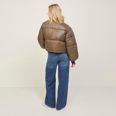  Jack & Jones Jxbeany Shine Puffer Kadın Kahverengi Mont