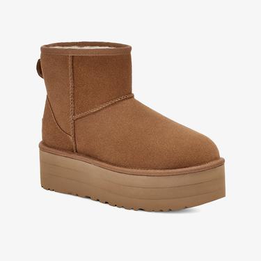  UGG Classic Mini Platform Kadın Kahverengi Bot