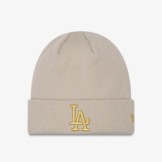  New Era LA Dodgers Kadın Bej Bere