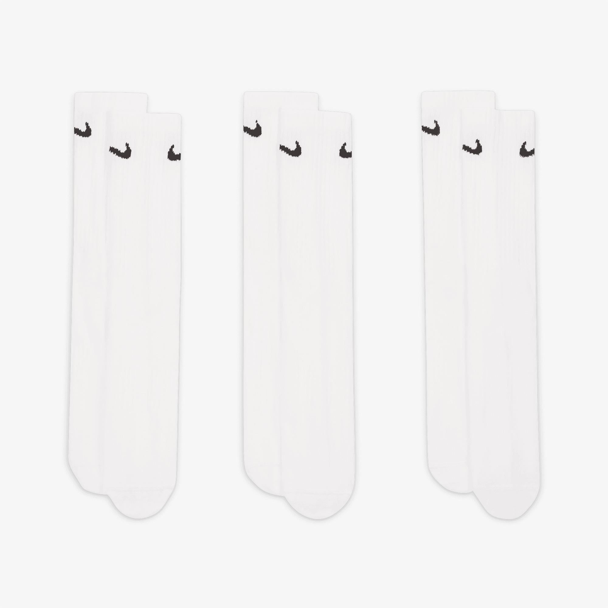 Nike Everyday Crew 3'lü Unisex Beyaz Çorap